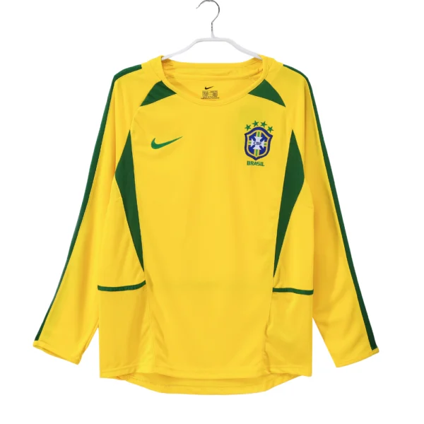 Brazilië Thuisshirt Retro Long Sleeve 2002/03